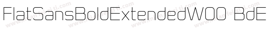 FlatSansBoldExtendedW00 BdEx字体转换